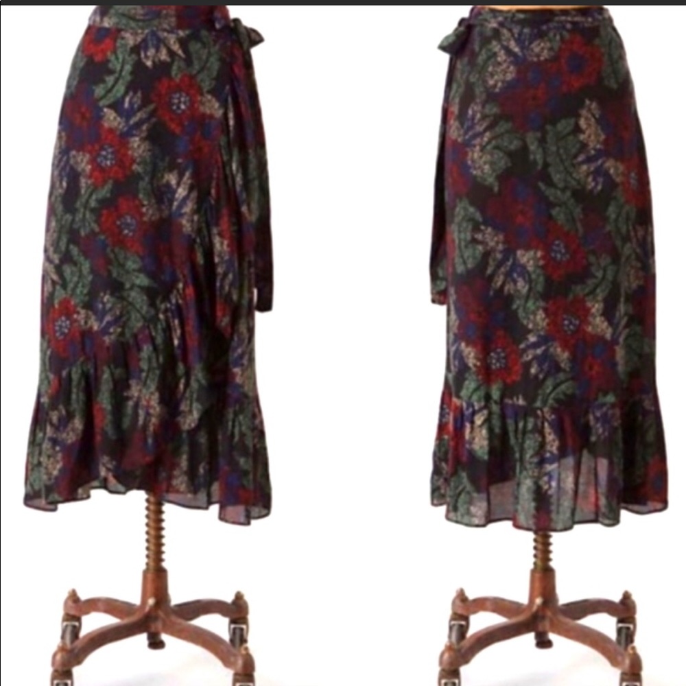 Anthropologie Maple by Some Old Rubbies wrap skirt Sz S